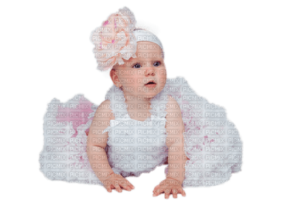 Baby Bebe Girl in Ruffled Dress - gratis png