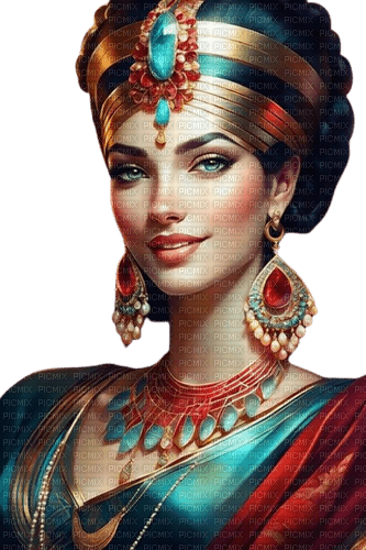 fantasy woman teal blue red - δωρεάν png