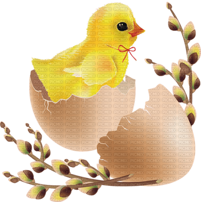 Kaz_Creations Easter Deco Chick - zdarma png