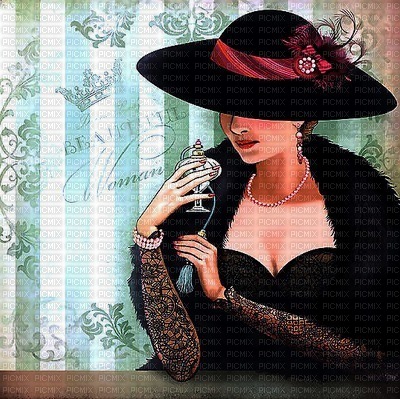 image encre couleur texture femme mariage chapeau edited by me - PNG gratuit