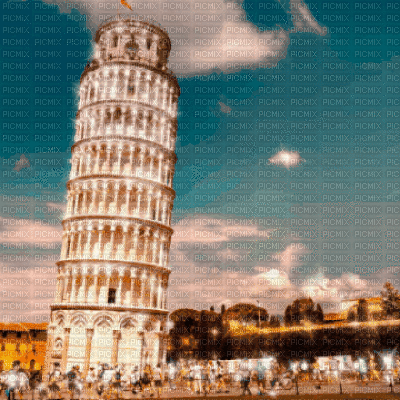 Leaning Tower of Pisa - GIF เคลื่อนไหวฟรี