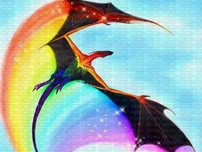 dragon arc en ciel - gratis png