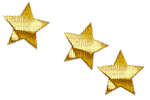 Envolée d'étoiles dorées - GIF animé gratuit
