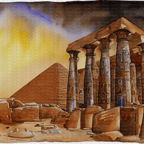 kikkapink ancient egypt background temple - zadarmo png