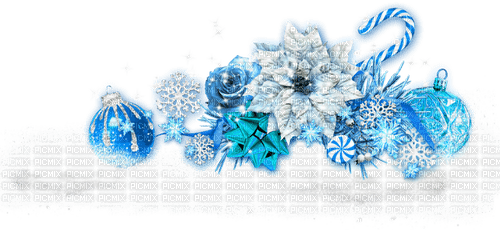 Christmas.Winter.Cluster.White.Blue - Free PNG