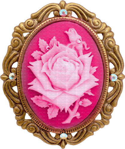 Vintage.Cameo.Rose.Pink.Gold - δωρεάν png