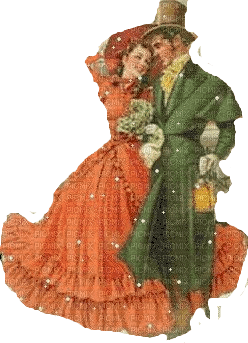 couple vintage winter - 免费PNG