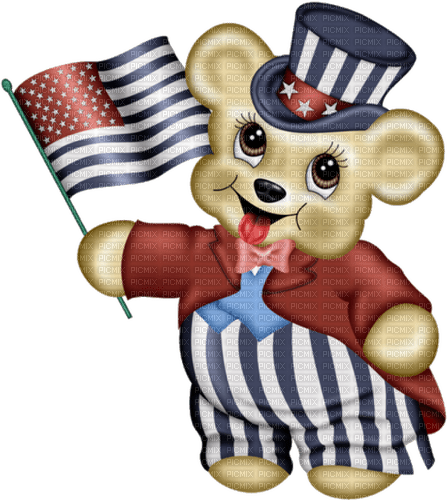 Tatty Teddy 4th of July - PNG gratuit
