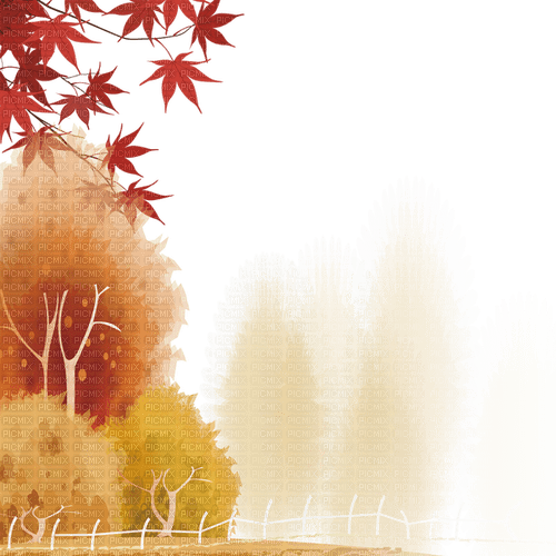 autumn landscape Bb2 - darmowe png