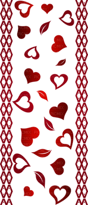 Kaz_Creations Valentine Deco Love Hearts Border - Free PNG