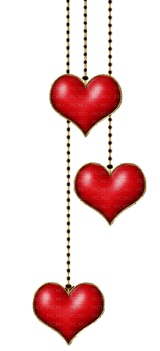 hearts deco red kikkapink - Free animated GIF