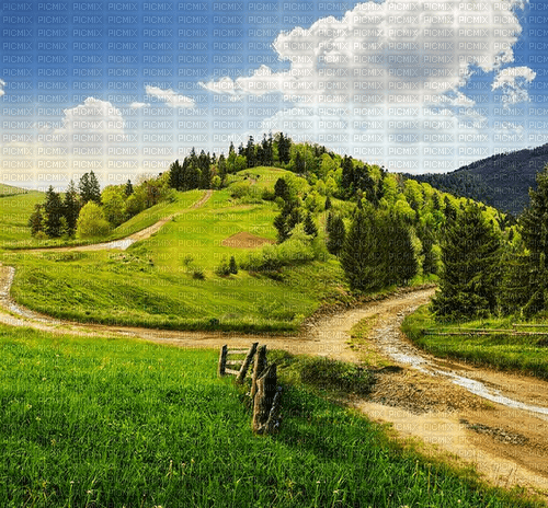 Rena Background Hintergrund Wiese Landschaft Hill - besplatni png