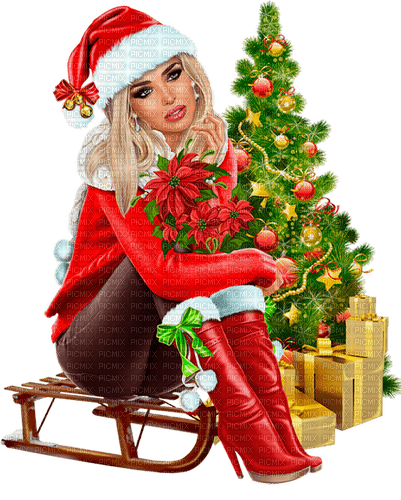 christmas woman by nataliplus - Free PNG