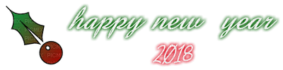 loly33 texte happy new year 2018 - PNG gratuit