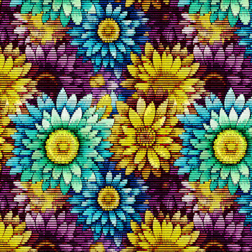 sm3 pattern color  flower yellow effect pixelated - darmowe png