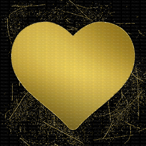 Background. Gif. Heart. Black. Gold. Leila - Zdarma animovaný GIF