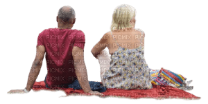 couple sitting - Free PNG