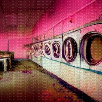 Pink Abandoned Laundromat - gratis png