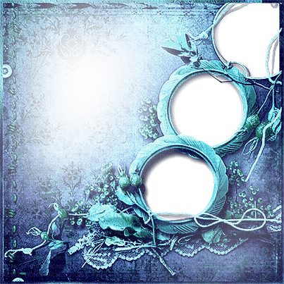 soave frame background transparent circle  blue - 免费PNG