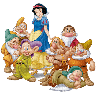 snow white and the seven dwarfs - PNG gratuit