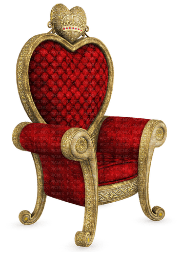 Kaz_Creations Queen-Of-Hearts-Chair - δωρεάν png