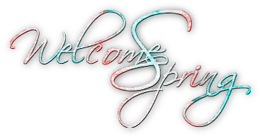 soave text welcome spring pink teal - δωρεάν png