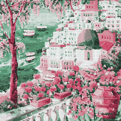 soave background animated city terrace - Ingyenes animált GIF