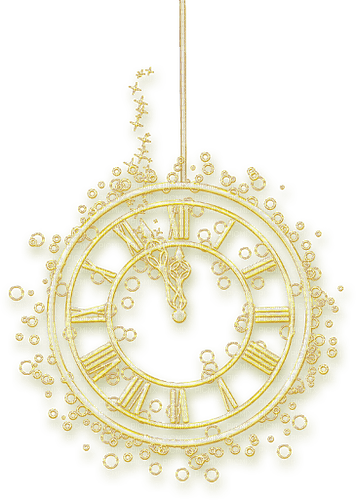 Time Clock Gold - Bogusia - 免费PNG