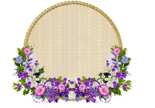 text flower deco tube background fond fleur purple - PNG gratuit