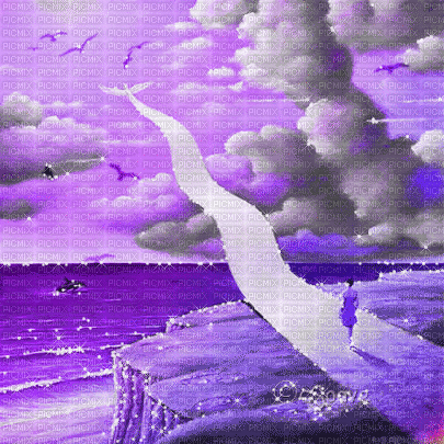 soave background animated surreal purple - GIF animasi gratis