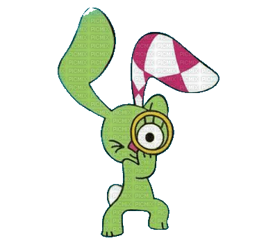 the rabbit with the checkered ears - 免费PNG