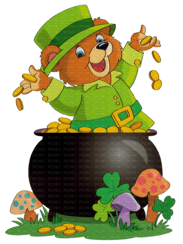 st. Patrick bear by nataliplus - 免费PNG