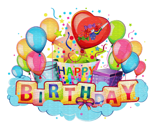 birthday text lettre word party - zadarmo png