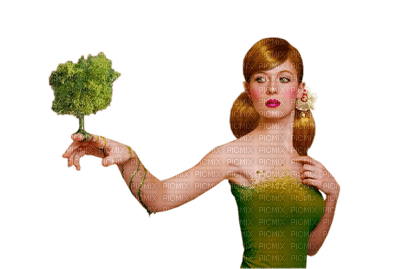 woman in gree, sunshine3 - 免费PNG