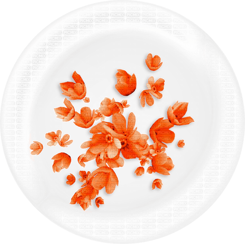 Bubble.Flowers.Orange - Free PNG
