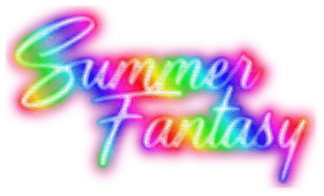 Summer Fantasy.Text.Rainbow - By KittyKatLuv65 - Free PNG