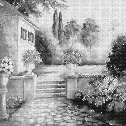 soave background animated vintage house garden - Δωρεάν κινούμενο GIF