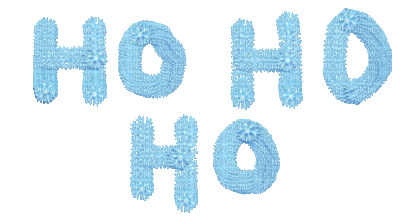 ani-jul-text-ho ho ho-blå - Gratis animeret GIF