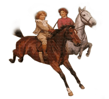 niños i caballos  dubravka4 - nemokama png