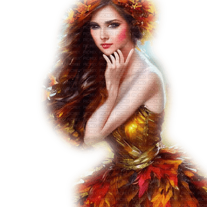 kikkapink autumn fantasy fashion woman - darmowe png