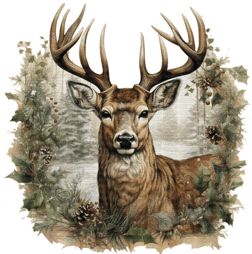 Vintage Deer - 免费PNG