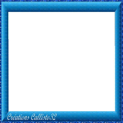 rfa créations - cadre bleu glitter gif animé - Darmowy animowany GIF