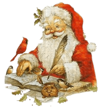 Weihnachtsmann, Buch, Vogel - ücretsiz png