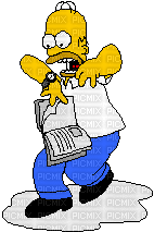 Homer effrayé - GIF animasi gratis