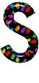 Kaz_Creations Alphabets Colours  Letter S - GIF animé gratuit