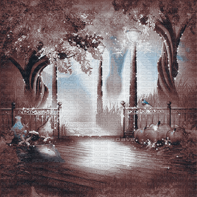 soave background animated autumn forest - Бесплатный анимированный гифка