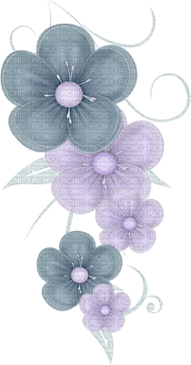 Flowers grey bp - nemokama png