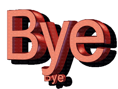 text bye red letter deco  friends family gif anime animated animation tube - GIF animé gratuit