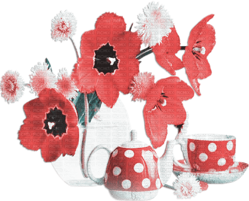 soave deco flowers spring poppy vase tea Breakfast - бесплатно png