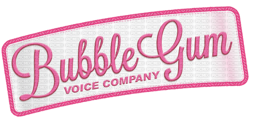 Bubble Gum.Text.Pink.Victoriabea - darmowe png